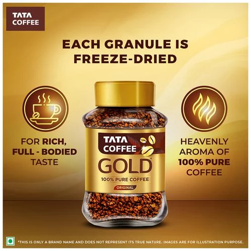 Tata Coffee Gold - 100percent Pure Coffee, 100 g Jar-6.webp